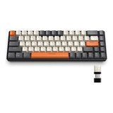 Magic-refiner Rk68 Teclado Mecánico Inalámbrico 60%, Bluetoo