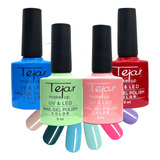 Esmalte Semipermanente Uv/ Led Tejar 9ml Pack X 4 Unidades