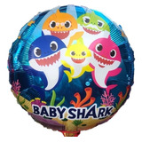 Pack 10 Globos Metalizados Redondos Baby Shark