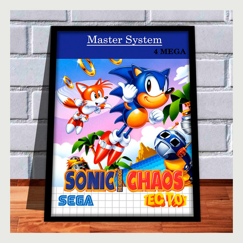 Quadro Decorativo Capa Sonic Chaos C A3 33x45 Master Tectoy