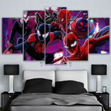 5 Cuadros Canvas Spiderman Peter Parker Personajes 150x84