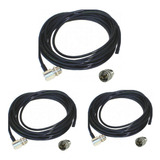 Kit 3 Cabo Coaxial Rg58 Px 5,0 Metro Antena Móvel Vhf Fm Px 