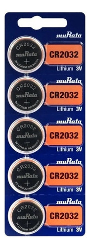 05 Baterias Cr2032 3v Sony/murata 1 Cartela C 5 Unid