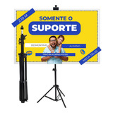 Porta Banner Pedestal Suporte Tripé Banner Telescópio Garra