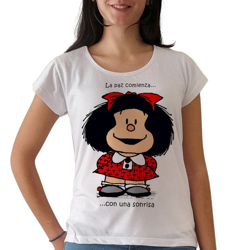 Remera Mafalda Mujer Argentina Turistico 4 Purple Chick