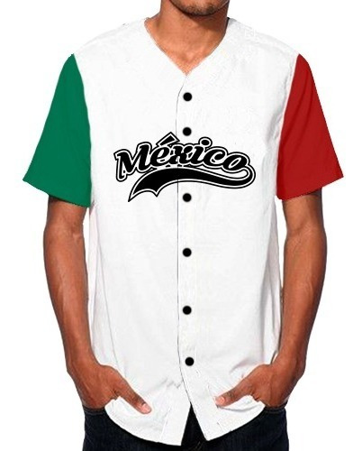 Jersey De Béisbol México Nombre Número Personalizado Hombre