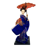 Estatuilla Japonesa De Geisha Lady De 9  , Antigua Estilo A