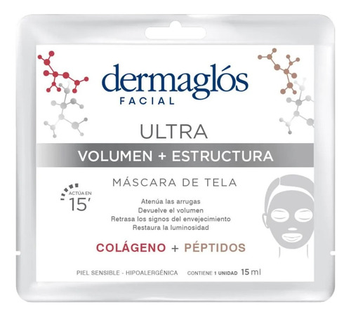Dermaglós Ultra Volumen + Estructura Máscara De Tela Facial