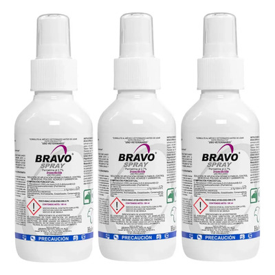 Paquete De 3 Bravo Spray Antipulgas 100 Ml | Envío gratis