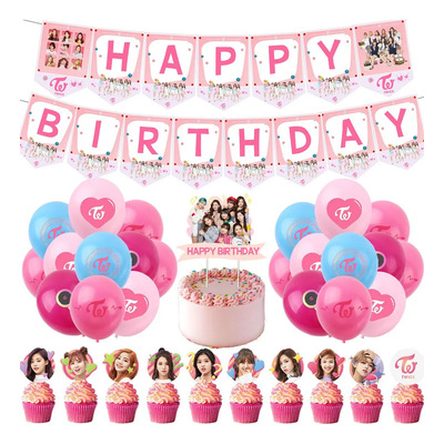X* Globos De Cumpleaños Decoración Twice Fiesta Temática | Meses sin interés