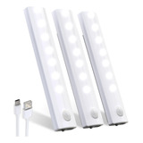 Luz Del Armario Led, Luz Del Sensor De Movimiento 3 Paquete,