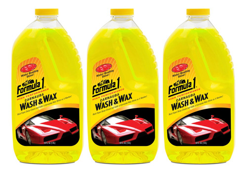 3 Shampoo Para Auto Con Cera Premium Formula 1 64 Oz.