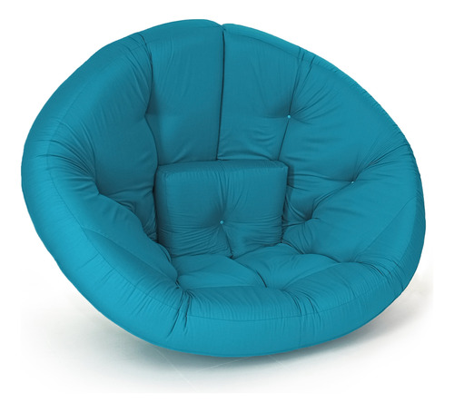 Puff Sillon Cama Mod Icon Azul 