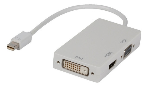 Adaptador Displayport A Vga, Dvi, Hdmi, Blanco 