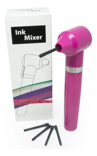 Mini Mixer Misturador De Pigmentos Henna Sobrancelhas Rosa