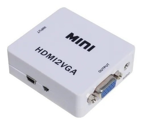 Adaptador Conversor Hdmi A Vga Con Audio 3.5mm