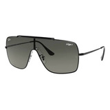 Arm. Solar Ray-ban Wings Ii 0rb3697 Hombre Protección Uv Color 002/11 Color De La Lente Gris Color De La Varilla Negro Color Del Armazón Negro Diseño Degradado