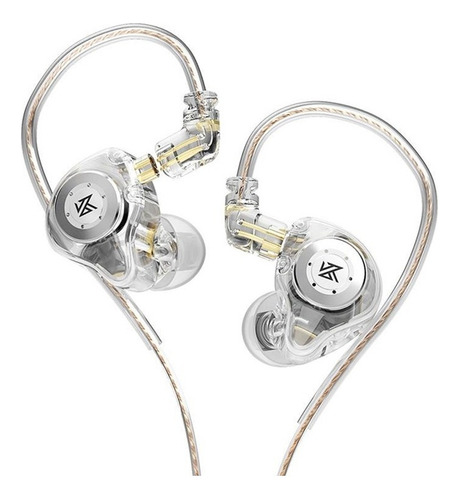 Audífonos In-ear Kz Edx Pro Sin Micrófono Cristal Transparente Monitores