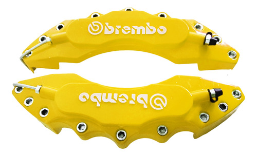 Par (2) Cubre Caliper Brembo 28cm Amarillo