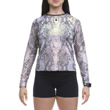 Camiseta Manga Longa Feminina Snake Skin Cobra Pele