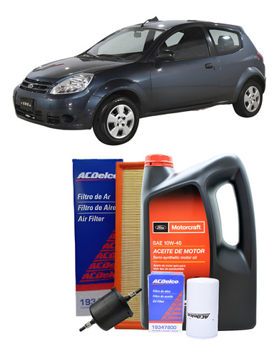 Kit Aceite 10w40 + Filtros Ford Ka Viral 1.0 1.6 2008/2015