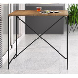 Mesa De Jantar 100x60 Steel Quadra 27817 Vermont Preto Fosco