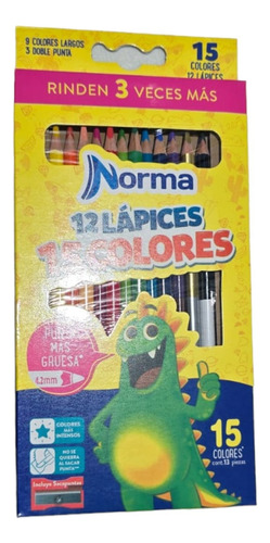 12 Lápices De Colores Intenso Profesional Norma + Sacapuntas