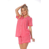 Pijama Mujer Verano Camisero Modal Flame - Doncelle- 1390-20