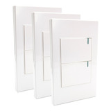 Interruptor Doble Blanco Premium White De Lujo Pack X3