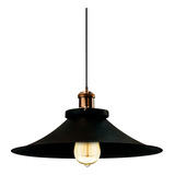 Lustre Pendente Industrial 38 Cm Vintage Nordic Preto/cobre