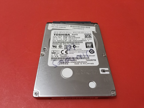 Disco Rígido Interno Toshiba Mq01acf Series Mq01acf050 500gb