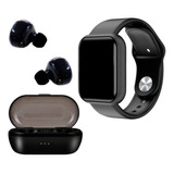 Fones De Ouvido + Smartwatch Compatível iPhone E Android