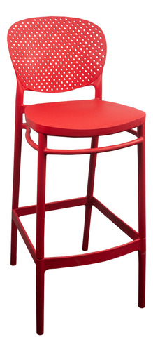 Silla Minimalista Spot Alta Moderna Comedor Hogar Rojo