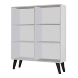 Mueble Librero 6 Espacios Color Blanco