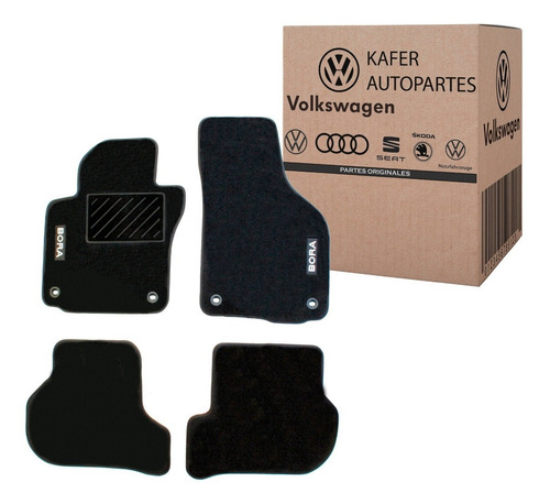 Kit Juego De Tapetes Volkswagen Bora 05-10 Negro Originales