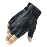 1 Par De Guantes Negros De Piel Sintética Para Hombre