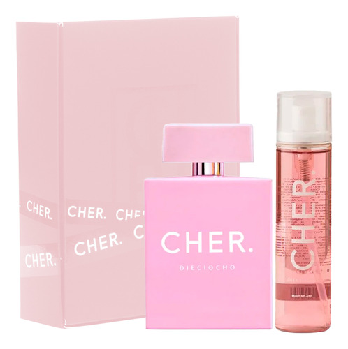 Set Perfume Mujer Cher Dieciocho 50 Ml + Body Splash 100 Ml