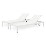 Chaise Lounge Exterior Set 2 Blancas Christopher Knight