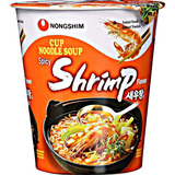 Tallarines De Camarones Picantes Con Taza De Camarones Nongshim Korean Lamen