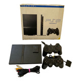 Consola Ps2+ Caja Original+ Memoria 8 Gb+dos Controles Usado