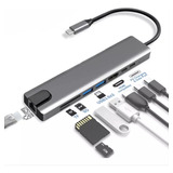 Adaptador Usb Tipo C 8 En 1 - Ethernet