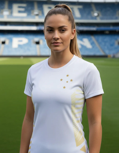 Camisa Cruzeiro Feminina Gold Star Oficial Licenciada