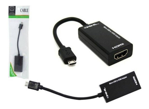 Kit 10 Cabo Adaptador V8 Micro Usb P/hdmi 2.0 Sony Tablet Tv