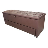 Bau Puff Recamier Square Com Gaveta (sapateira) King 1,98