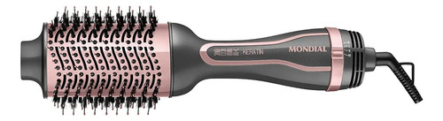 Escova Secadora Mondial 3 Em 1 Grey Rose Keratin Es11