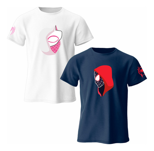 Playera Spiderman Miles Morales Gwen Duo 2pz Hombre Araña