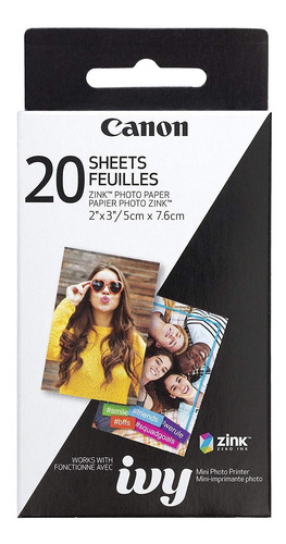 Papel Canon  Zp-2030-20 Hb 20 Hojas Para Mini Impresora