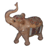 Escultura Elefante Decorativo Grande Em Resina Sabedoria
