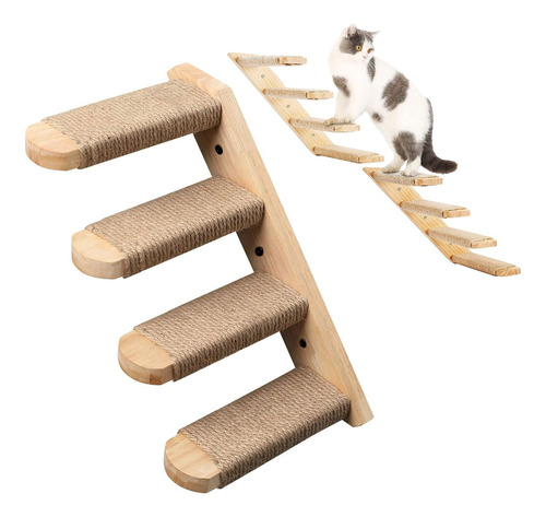 Escalera De Pared 4 Niveles Para Interacción Gato 50×19.5cm