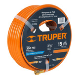 Rollo De 15 M De Manguera 1/4  De Pvc Para Compresor, Truper